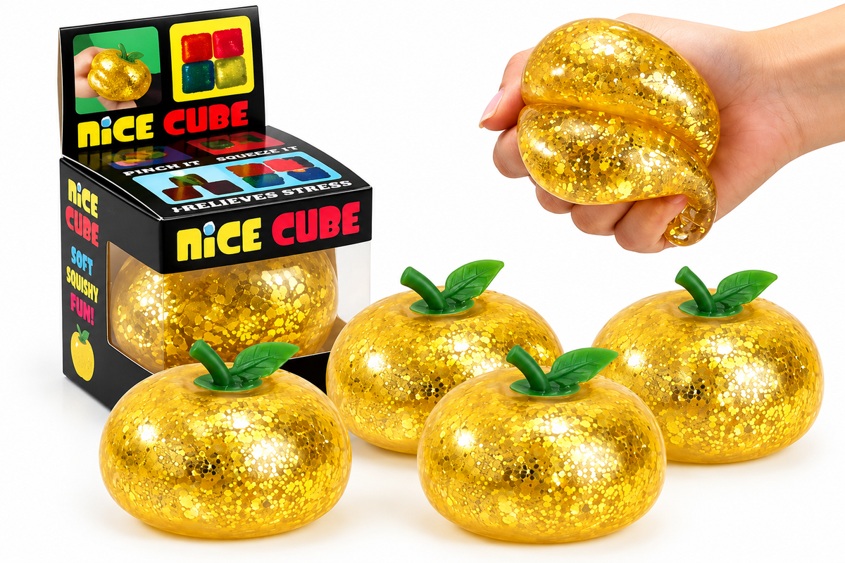 Golden Apple Glitter Squishy