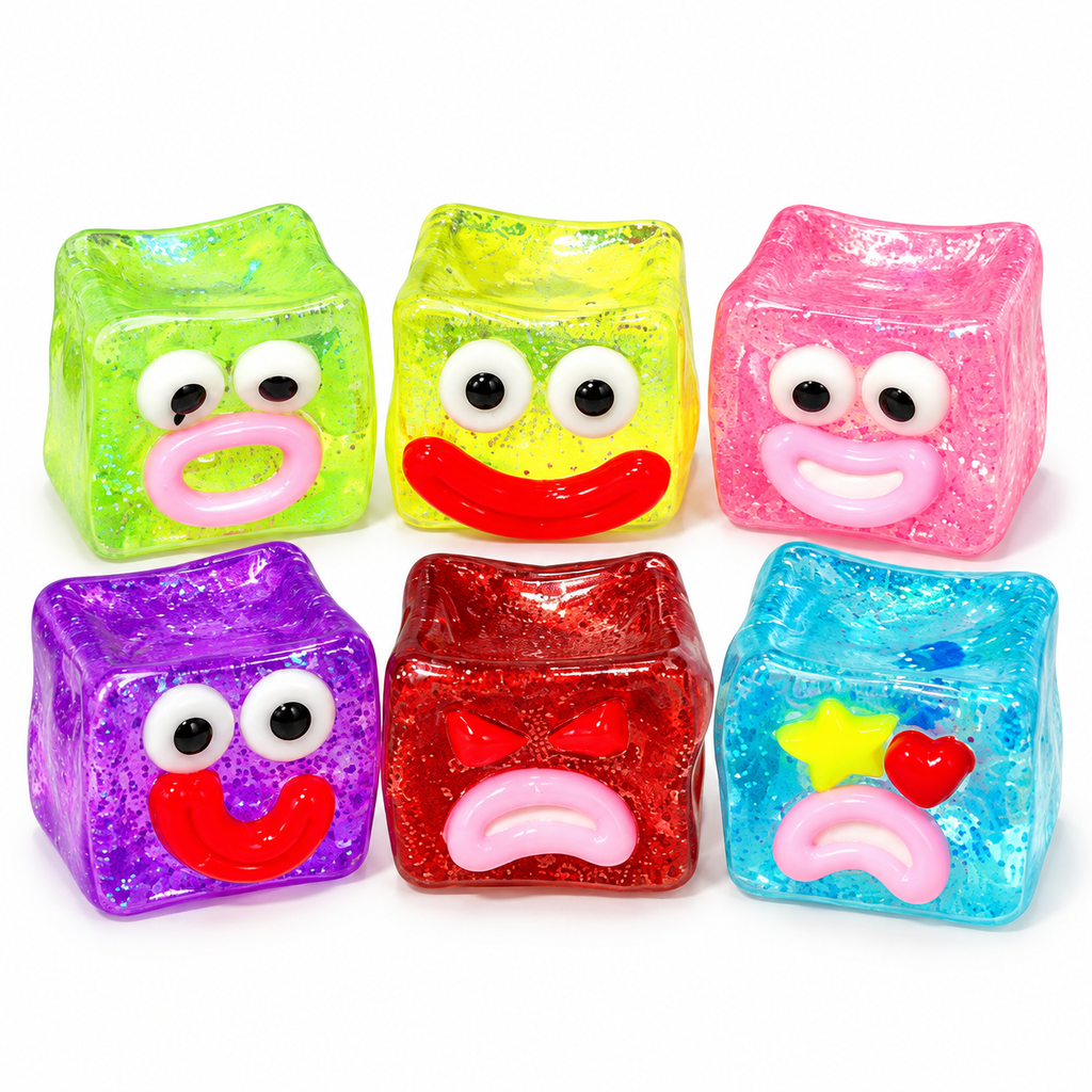 Funny Face Squishy Cube