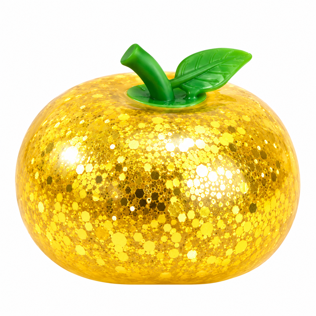 Golden Apple Glitter Squishy