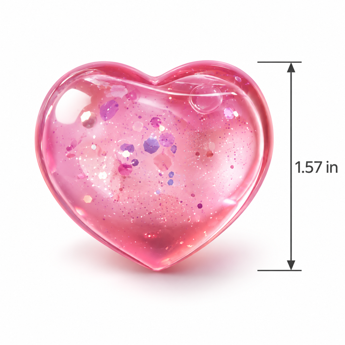 Tiny Glitter Heart Squishy  (replica)