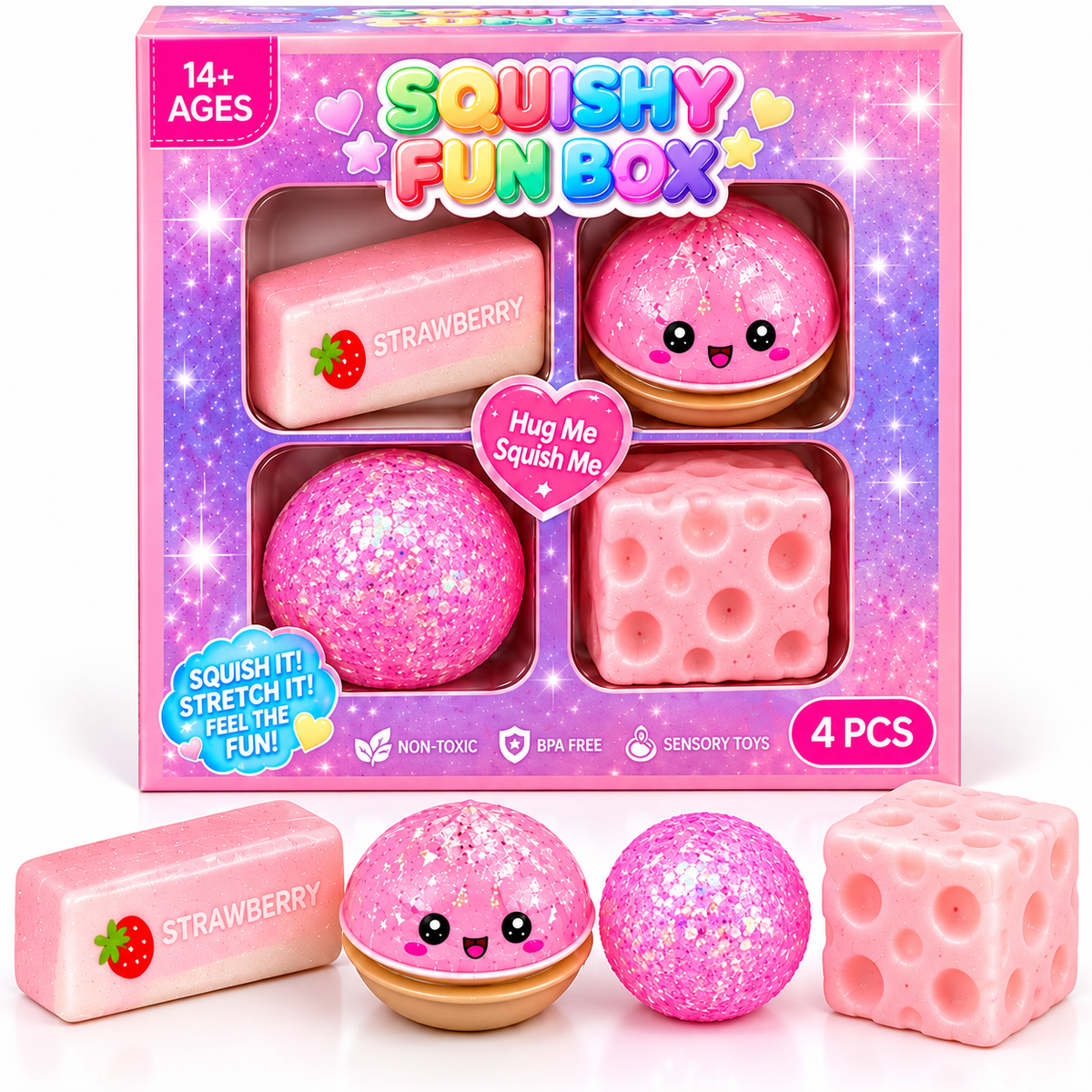 Squishy Fun Box – 4 Piece Sensory Set