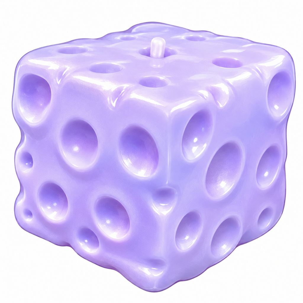 Blueberry Milk Cube Squishy