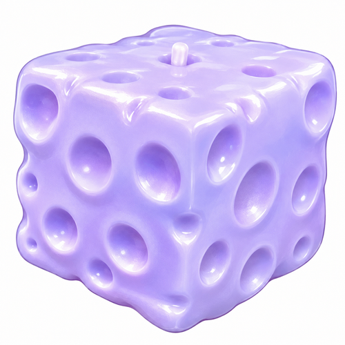 Blueberry Milk Cube Squishy