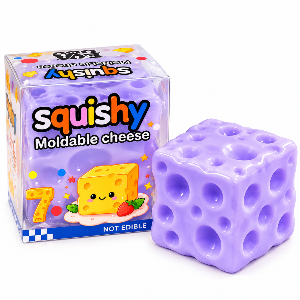 Blueberry Milk Cube Squishy