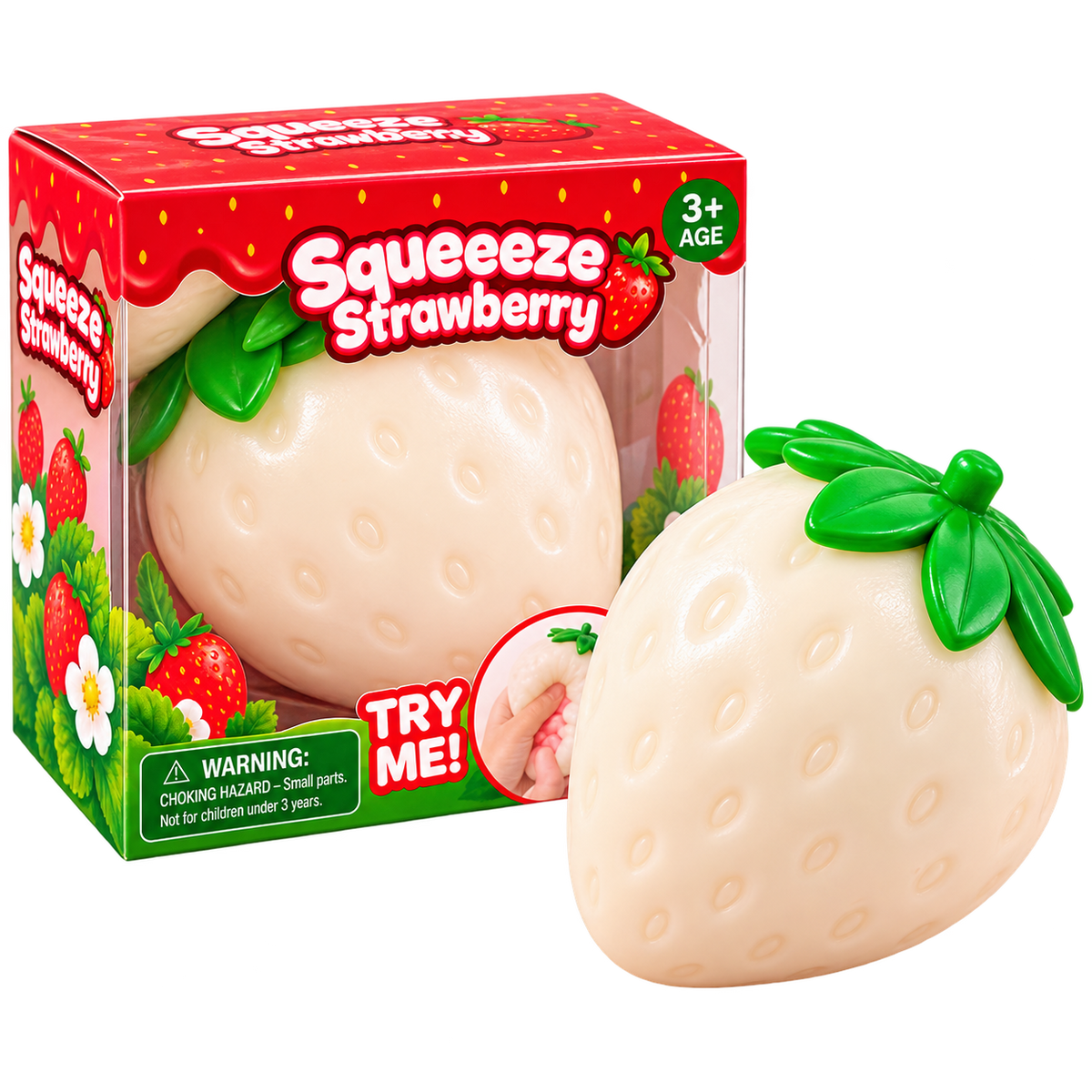Jumbo UV Color Changing Strawberry Squishy