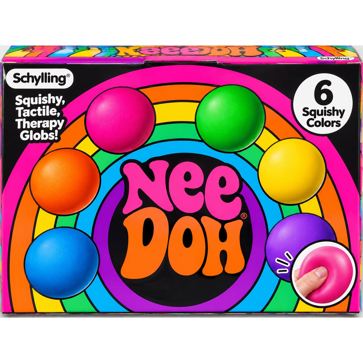 Rainbow Squishy Balls 6 Piece Set  (replica)